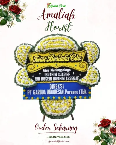 Papan Bunga Duka di Daup